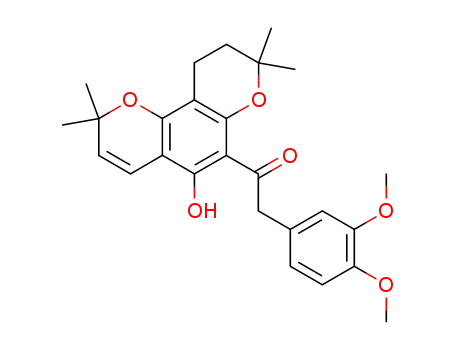 2-(3,4-dimethoxy-phenyl)-1-(5-hydroxy-2,2,8,8-tetramethyl-9,10-dihydro-2<i>H</i>,8<i>H</i>-pyrano[2,3-<i>f</i>]chromen-6-yl)-ethanone