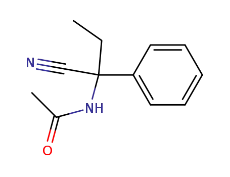 Molecular Structure of 5009-07-4 (N-(α-Cyano-α-ethylbenzyl)acetamide)