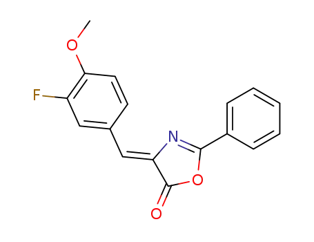 4-((<i>Z</i>)-3-fluoro-4-methoxy-benzylidene)-2-phenyl-4<i>H</i>-oxazol-5-one