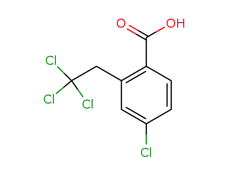 Molecular Structure of 7499-11-8 (4-chloro-2-(2,2,2-trichloroethyl)benzoic acid)