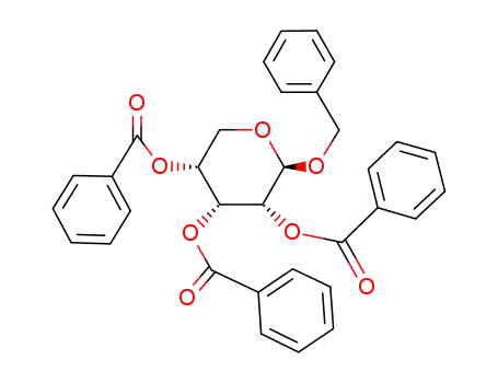 Molecular Structure of 13035-46-6 (Benzyl β-D-ribopyranoside tribenzoate)