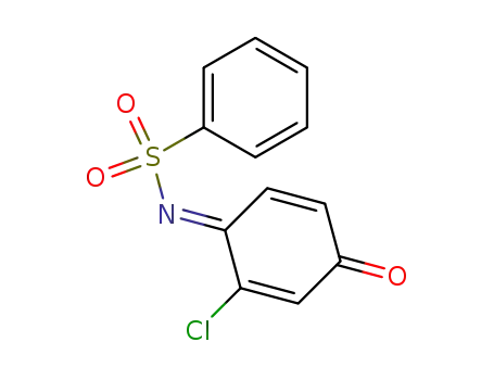 Molecular Structure of 88681-00-9 (Benzenesulfonamide, N-(2-chloro-4-oxo-2,5-cyclohexadien-1-ylidene)-)
