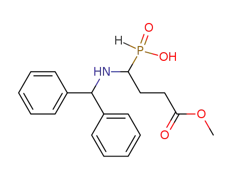 Butanoic acid, 4-[(diphenylmethyl)amino]-4-(hydroxyphosphinyl)-, methyl
ester