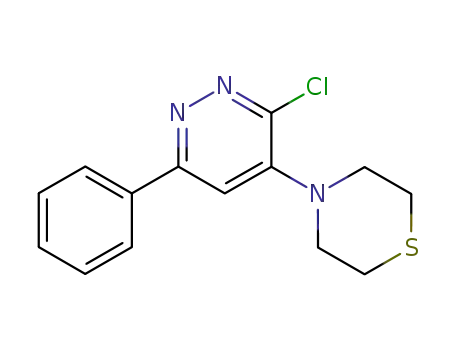 Molecular Structure of 89868-05-3 (Thiomorpholine, 4-(3-chloro-6-phenyl-4-pyridazinyl)-)