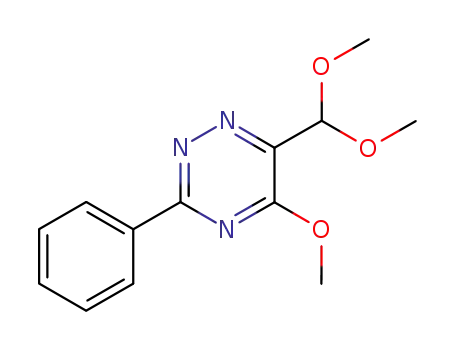 Molecular Structure of 132818-19-0 (6-Dimethoxymethyl-5-methoxy-3-phenyl-[1,2,4]triazine)