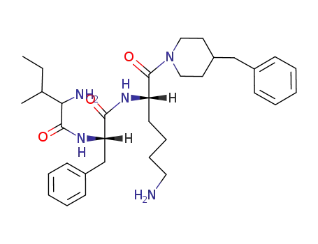 L-Phenylalaninamide,
L-isoleucyl-N-[5-amino-1-[[4-(phenylmethyl)-1-piperidinyl]carbonyl]pentyl
]-, (S)-