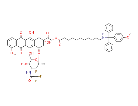 N-(trifluoroacetyl) doxorubicin 14-O-<11'-(N-(p-anisyldiphenylmethyl) amino)> undecanoate