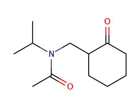 Molecular Structure of 79194-83-5 (N-Isopropyl-N-(2-oxo-cyclohexylmethyl)-acetamide)