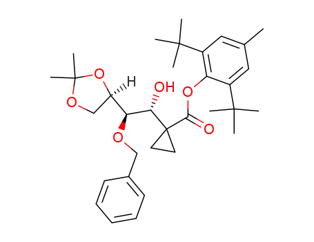 1-[(1R,2R)-2-Benzyloxy-2-((R)-2,2-dimethyl-[1,3]dioxolan-4-yl)-1-hydroxy-ethyl]-cyclopropanecarboxylic acid 2,6-di-tert-butyl-4-methyl-phenyl ester