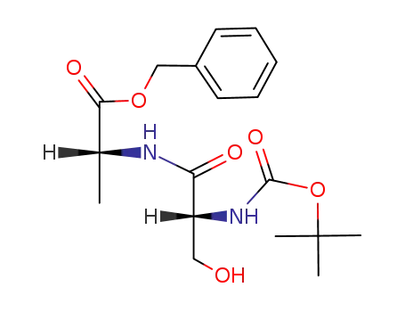 Molecular Structure of 92261-75-1 (D-Alanine, N-[N-[(1,1-dimethylethoxy)carbonyl]-D-seryl]-, phenylmethyl
ester)