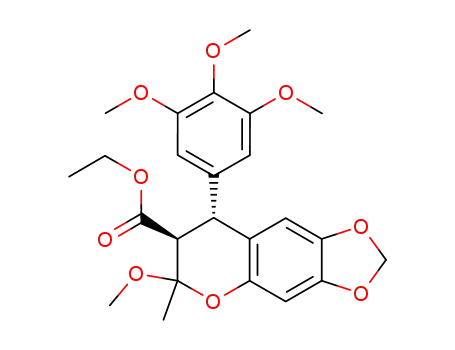ethyl 6-methoxy-6-methyl-8-(3,4,5-trimethoxyphenyl)-7,8-dihydro-6H-[1,3]dioxolo[4,5-g]chromene-7-carboxylate
