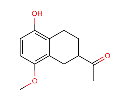 Molecular Structure of 84391-02-6 (Ethanone, 1-(1,2,3,4-tetrahydro-5-hydroxy-8-methoxy-2-naphthalenyl)-)