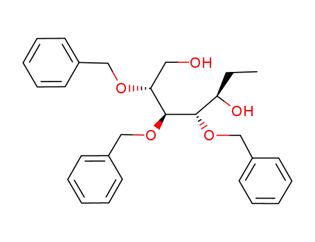 Molecular Structure of 77453-64-6 (2,3,4-tri-O-benzyl-6,7-dideoxy-D-ido-heptitol)