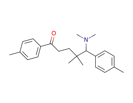 Molecular Structure of 3215-87-0 (ω-(Dimethylamino)-4',γ,γ-trimethyl-ω-(p-tolyl)valerophenone)
