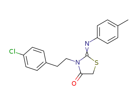 (2Z)-3-[2-(4-chlorophenyl)ethyl]-2-[(4-methylphenyl)imino]-1,3-thiazolidin-4-one