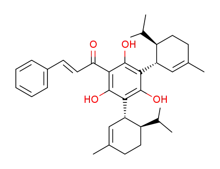 2-Propen-1-one,3-phenyl-1-[2,4,6-trihydroxy-3,5-bis[(1R,6R)-3-methyl-6-(1-methylethyl)-2-cyclohexen-1-yl]phenyl]-,(2E)- (9CI)