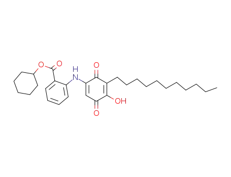 2-(4-Hydroxy-3,6-dioxo-5-undecyl-cyclohexa-1,4-dienylamino)-benzoic acid cyclohexyl ester