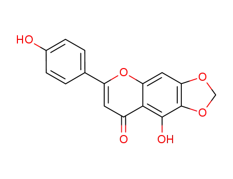 Molecular Structure of 60948-17-6 (9-Hydroxy-6-(4-hydroxyphenyl)-8H-1,3-dioxolo[4,5-g][1]benzopyran-8-one)