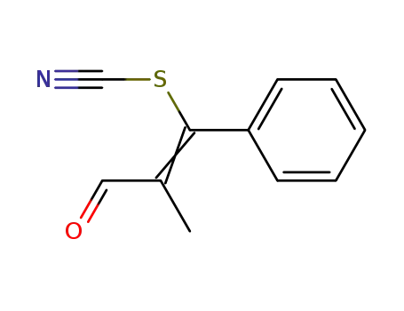 Thiocyanic acid, 2-methyl-3-oxo-1-phenyl-1-propenyl ester
