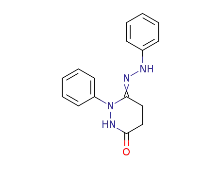Molecular Structure of 93299-64-0 (3,6-Pyridazinedione, tetrahydro-1-phenyl-, 6-(phenylhydrazone))