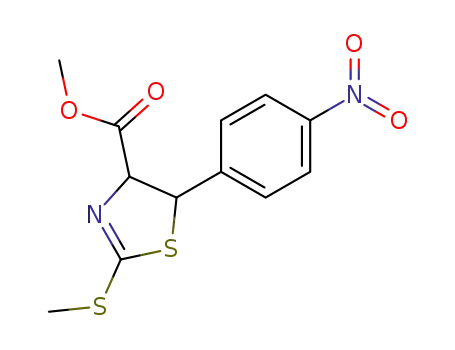 2-methylsulfanyl-5-(4-nitro-phenyl)-4,5-dihydro-thiazole-4-carboxylic acid methyl ester