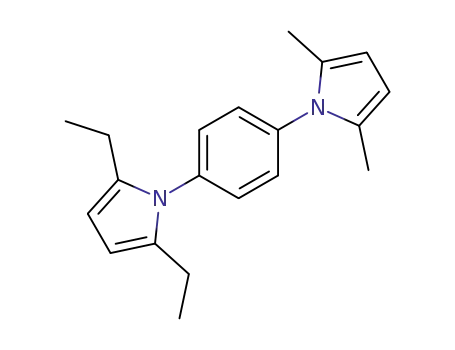 Molecular Structure of 136814-89-6 (1-(2,5-diethylpyrrol-1-yl)-4-(2,5-dimethylpyrrol-1-yl)benzene)