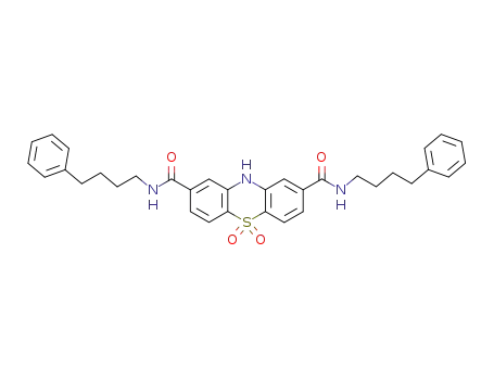 Molecular Structure of 141914-76-3 (10H-Phenothiazine-2,8-dicarboxamide, N,N'-bis(4-phenylbutyl)-,
5,5-dioxide)