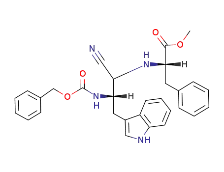 (S)-2-[(S)-2-Benzyloxycarbonylamino-1-cyano-3-(1H-indol-3-yl)-propylamino]-3-phenyl-propionic acid methyl ester