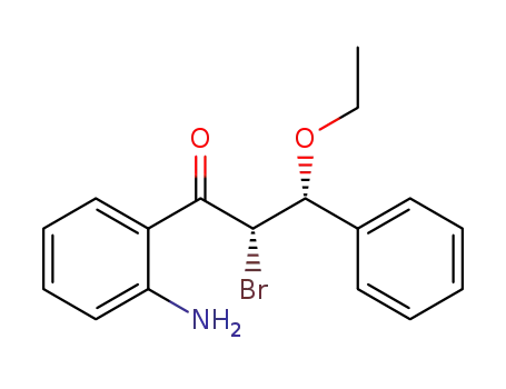 Molecular Structure of 124890-66-0 (1-(2-Aminophenyl)-2-bromo-3-ethoxy-3-phenyl-1-propanone)