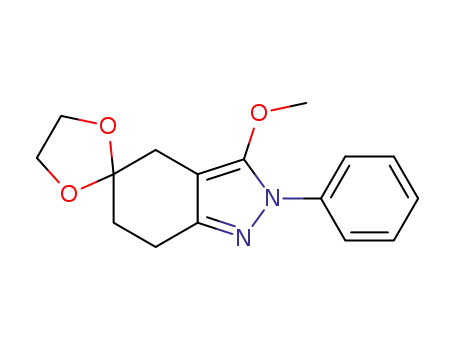 3'-methoxy-2'-phenyl-2',4',6',7'-tetrahydro-spiro[[1,3]dioxolane-2,5'-indazole]
