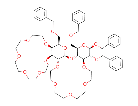 benzyl 2,6,6'-tri-O-benzyl-3',4'-O-(3,6,9,12-tetraoxatetradecane-1,14-diyl)-3,2'-O-(3,6,9-trioxaundecane-1,11-diyl)-β-lactoside