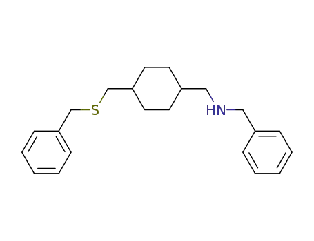 Molecular Structure of 744-67-2 (Cyclohexanemethylamine, N-benzyl-4-(benzylthio)methyl-)