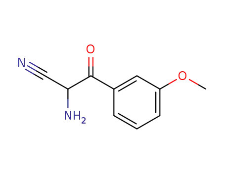 Molecular Structure of 740035-73-8 (Benzenepropanenitrile, alpha-amino-3-methoxy-beta-oxo- (9CI))