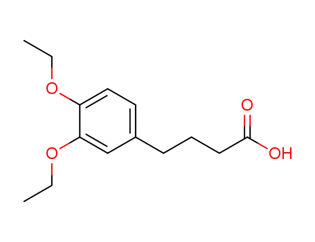 Molecular Structure of 137013-01-5 (4-(3,4-diethoxyphenyl)butyric acid)