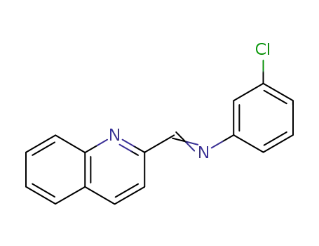 Molecular Structure of 24640-95-7 (Benzenamine, 3-chloro-N-(2-quinolinylmethylene)-)