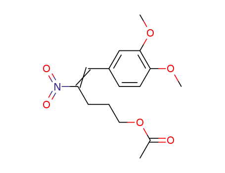 Molecular Structure of 21461-32-5 ((4E)-5-(3,4-dimethoxyphenyl)-4-nitropent-4-en-1-yl acetate)