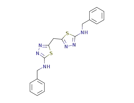 Molecular Structure of 62575-49-9 (1,3,4-Thiadiazol-2-amine, 5,5'-methylenebis[N-(phenylmethyl)-)