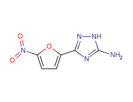 Molecular Structure of 7532-52-7 (1H-1,2,4-Triazol-5-amine, 3-(5-nitro-2-furyl)-)