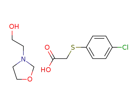 Molecular Structure of 105892-13-5 (((4-Chlorophenyl)thio)acetic acid 3-oxazolidineethanol (1:1))