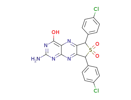 2-amino-6,8-bis-(4-chloro-phenyl)-7,7-dioxo-3,6,7,8-tetrahydro-7λ<sup>6</sup>-thieno[3,4-<i>g</i>]pteridin-4-one