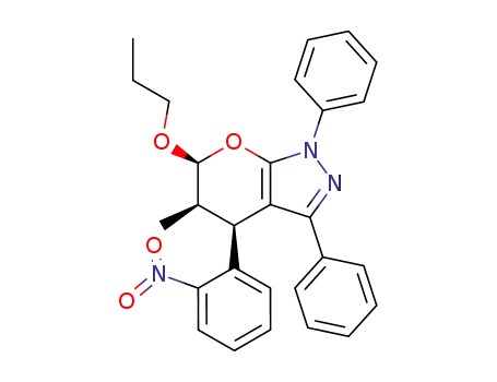 5<i>c</i>-methyl-4<i>r</i>-(2-nitro-phenyl)-1,3-diphenyl-6<i>c</i>-propoxy-1,4,5,6-tetrahydro-pyrano[2,3-<i>c</i>]pyrazole