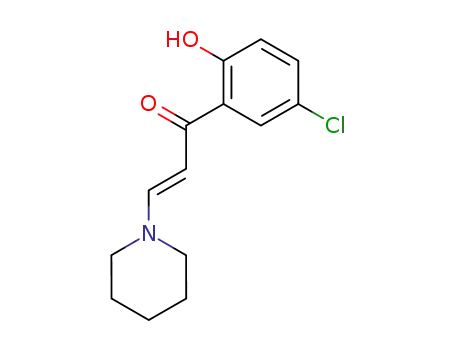 Molecular Structure of 80031-01-2 (2-Propen-1-one, 1-(5-chloro-2-hydroxyphenyl)-3-(1-piperidinyl)-, (E)-)