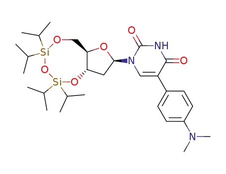5-(4-Dimethylamino-phenyl)-1-((2R,3aS,9aR)-5,5,7,7-tetraisopropyl-tetrahydro-1,4,6,8-tetraoxa-5,7-disila-cyclopentacycloocten-2-yl)-1H-pyrimidine-2,4-dione