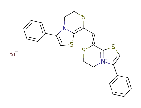 bis-(3-phenyl-5,6-dihydro-thiazolo[2,3-<i>c</i>][1,4]thiazin-8-yl)-methinium; bromide