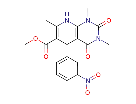 Pyrido[2,3-d]pyrimidine-6-carboxylic acid,
1,2,3,4,5,8-hexahydro-1,3,7-trimethyl-5-(3-nitrophenyl)-2,4-dioxo-,
methyl ester