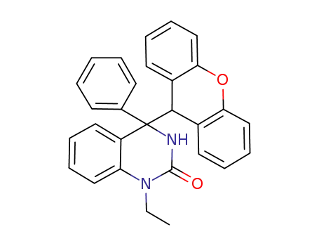 Molecular Structure of 128487-79-6 (1-Ethyl-4-phenyl-4-(9H-xanthen-9-yl)-3,4-dihydro-1H-quinazolin-2-one)