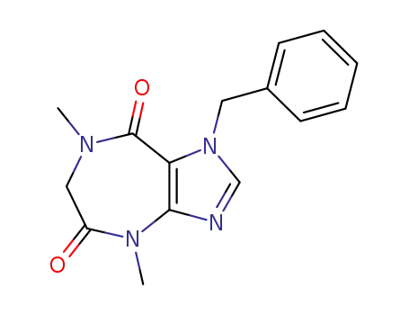 Molecular Structure of 119584-66-6 (Imidazo[4,5-e][1,4]diazepine-5,8-dione,
1,4,6,7-tetrahydro-4,7-dimethyl-1-(phenylmethyl)-)