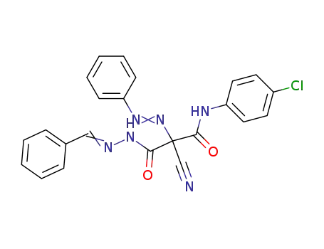 N-(4-Chloro-phenyl)-2-cyano-2-phenylazo-2-[1-phenyl-meth-(E)-ylidene-hydrazinocarbonyl]-acetamide