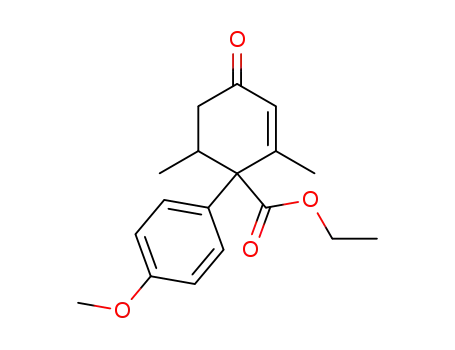 2-Cyclohexene-1-carboxylic acid,
1-(4-methoxyphenyl)-2,6-dimethyl-4-oxo-, ethyl ester
