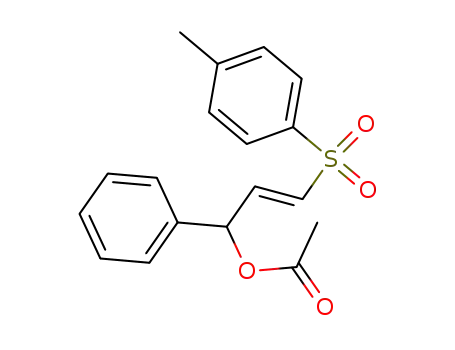 Molecular Structure of 78473-59-3 (Benzenemethanol, a-[2-[(4-methylphenyl)sulfonyl]ethenyl]-, acetate)